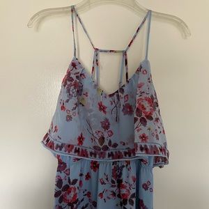 Floral strappy maxi dress